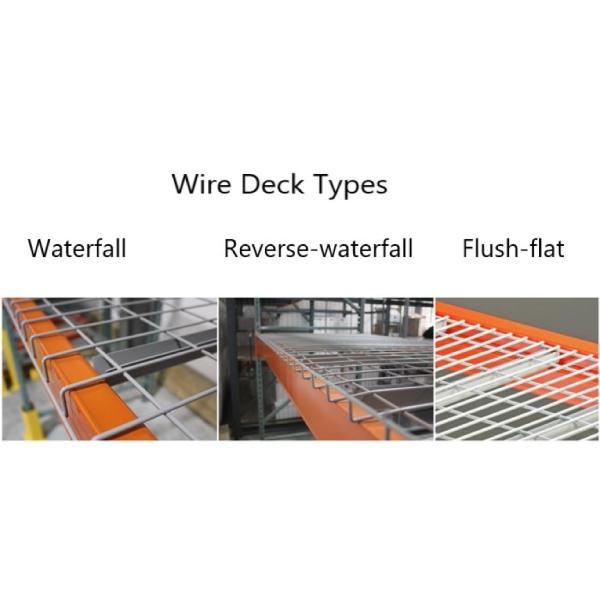 Warehouse Pallet Rack Shelving With Galvanized Wire Mesh Decks For Storage