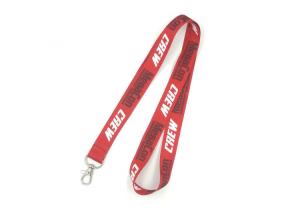 Quality Logo Customized Red Dye Sublimated Lanyards Polyester Material With Thumb Trigger for sale