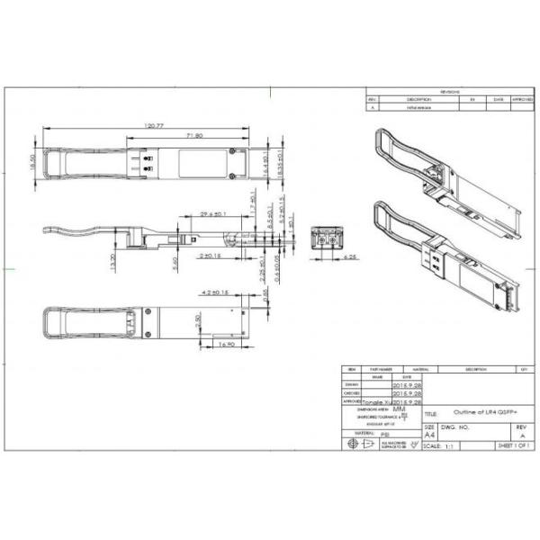 QSFP28 CWDM4 2KM 100G Qsfp+ Optical Transceiver