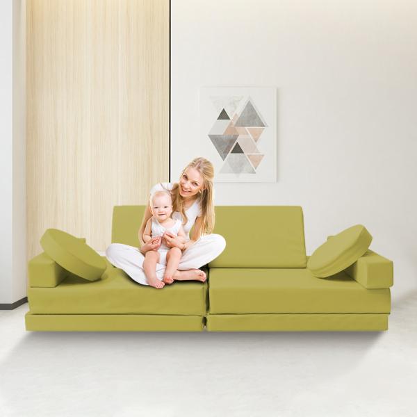 Half Cylinder Triangle Rectangle 10PCS Modural Foam Play Mat Couch Play