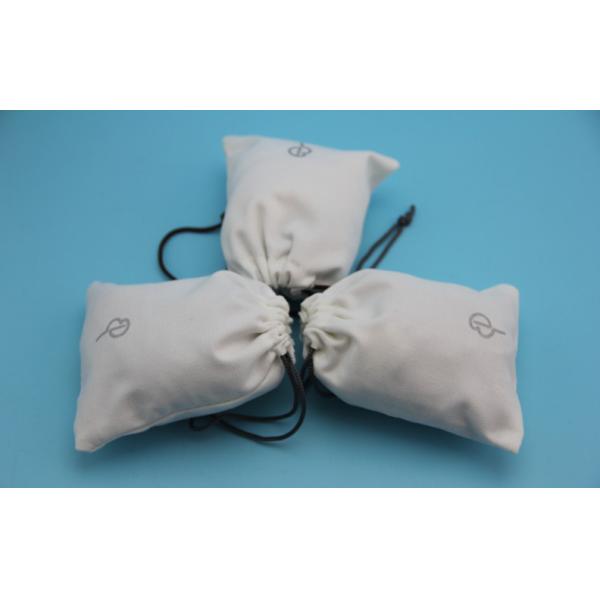 Custom Small Cotton Drawstring Bag , Portable Travel Jewelry Pouch Drawstring
