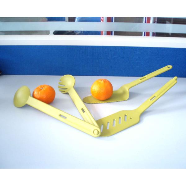 Elevated Nylon Utensil Head Small Kitchen Helper for Multi-Functional Cooking Orange