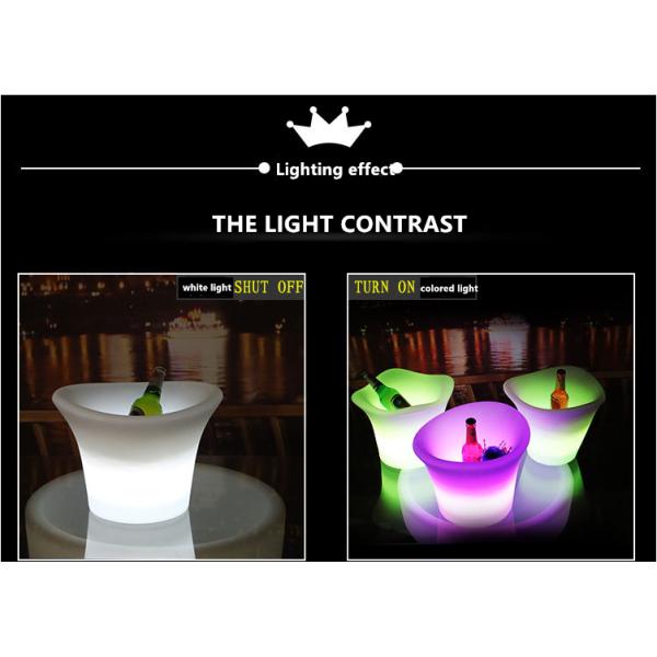 Modern Illuminated Flower Pots Remote Controller For Outdoor Decoration