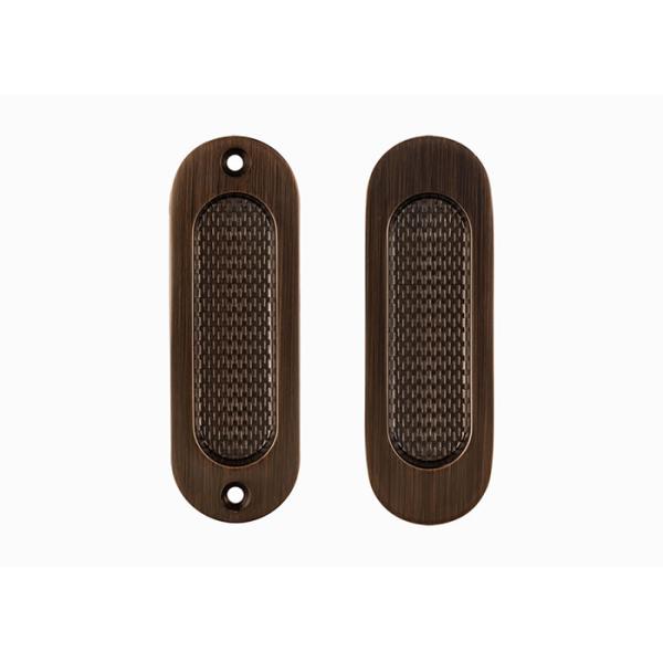 Modern Stripy Sliding Door Bathroom Handle Lock Set Keyless Push Pull Hidden Handle