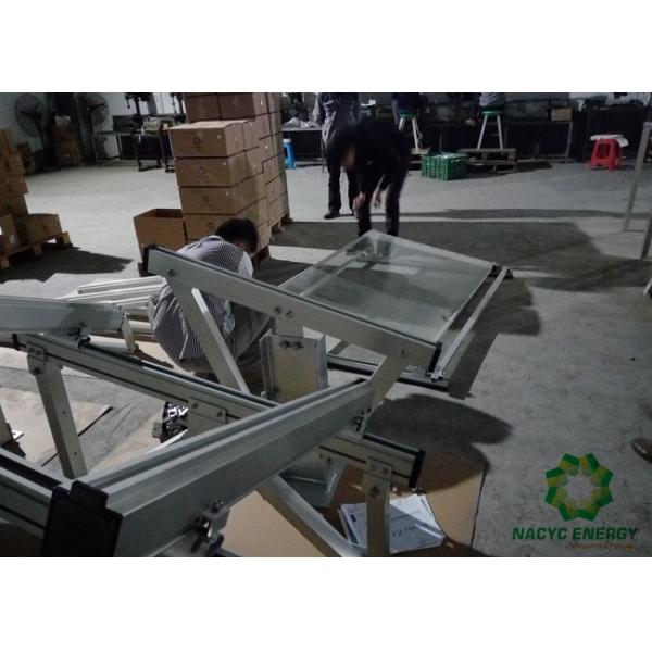 Premium Silver Ballasted Solar Mounting Systems / Flat Roof Solar PV Mounting System