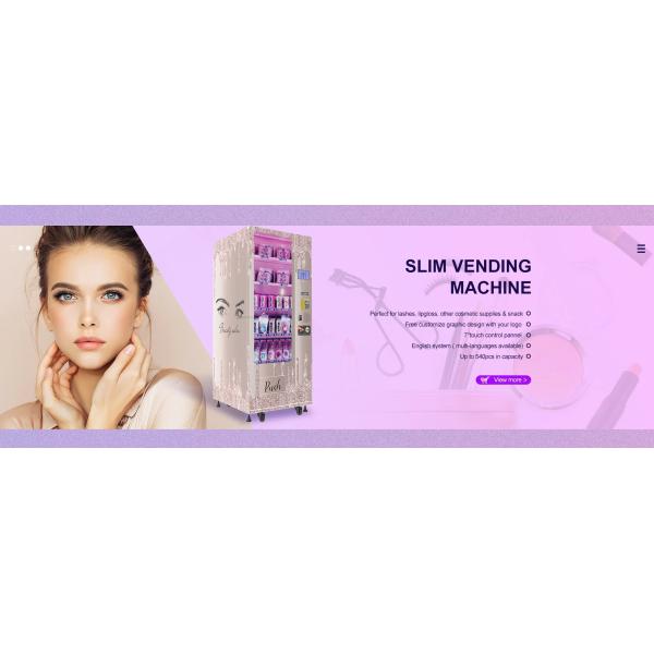 Cheaper Price Small Vending Machine Customized pink Vending Machine for False Lashes and Cosmetic Items with Coin Cash apple Pay