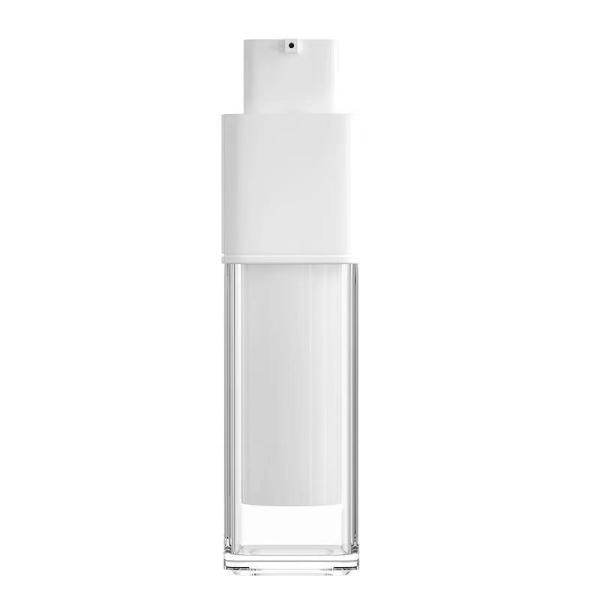 Customized Plastic Square Airless Pump Bottle for Lotion Cream in 15ML 30ML & 50ML Sizes