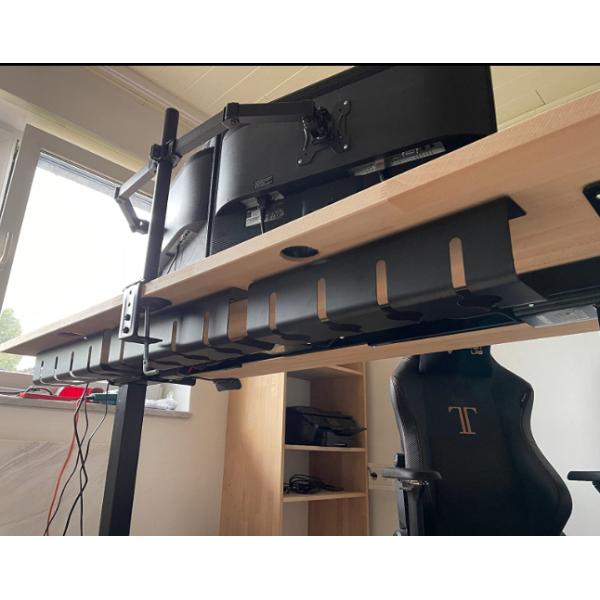 Maximize Productivity Single Tier Bolt Inserting Cable Duct for Under Table Cables