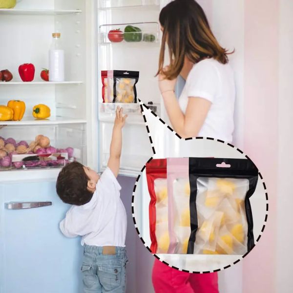 Affordable Pricing Versatile Sizes Colors Ziplock Reusable Plastic Food Packaging Storage Clear Window Mylar Bags