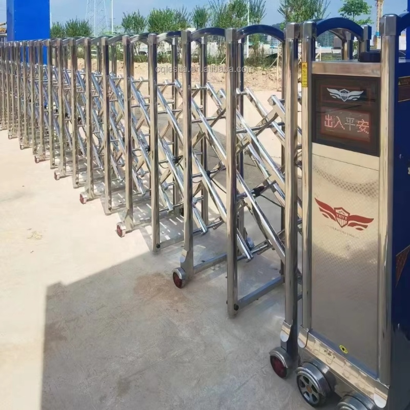 Electric Automatic Turnstile Retractable Driveway Gate Retractable Barrier Roadblock