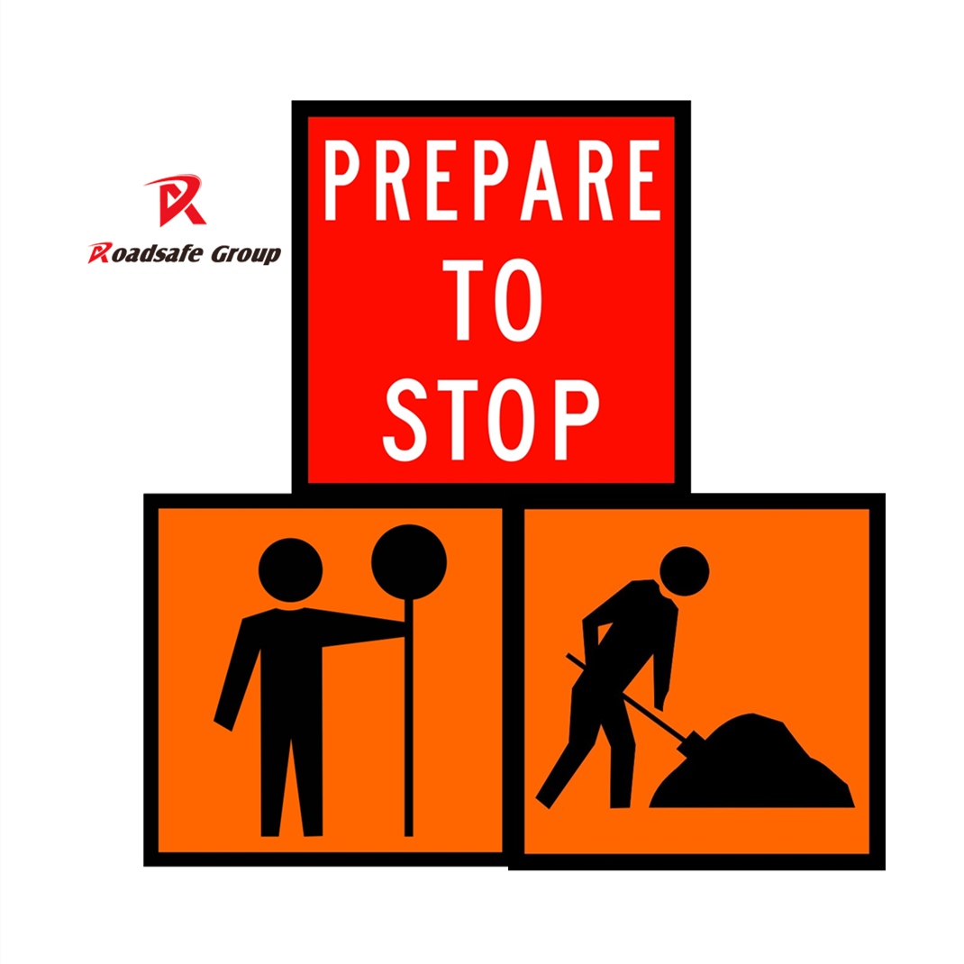 Australian Standard Class 1 Reflectivity Traffic Sign PVC Controller Corflute with 600mm Road Safety Signs