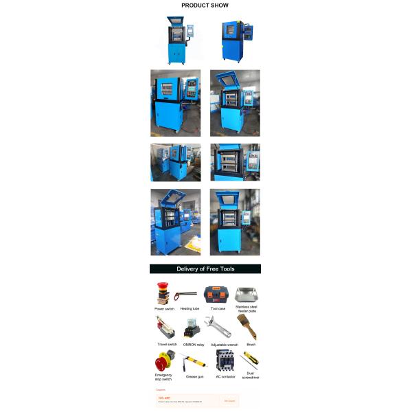 Electrical Heating Rubber Press Machine 50 Ton Capacity AC380V 20A