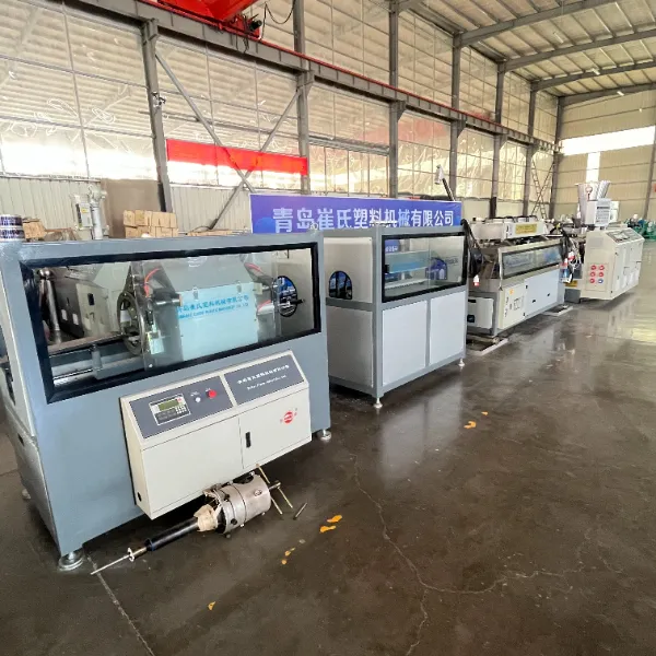 Automatic PE / HDPE Plastic Carbon Spiral Corrugated Pipe Making Machine with Stable Output and Continuous Winding System