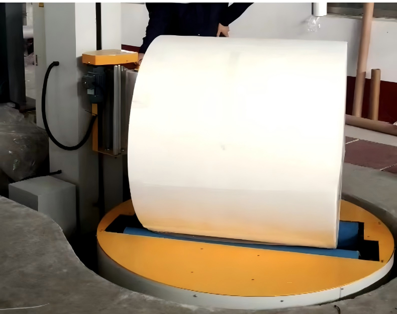 Two-axis Pallet Wrapping Machine Cylinder Paper & Non-woven Fabric Wrapper Round Product Pre-stretch Film Wrapper