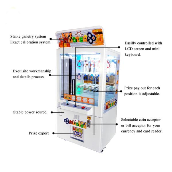 Flexible Customize 15 Boxes 9 Boxes Led Light Mini Gold Key Master Big Expensive Prize Vending Gaming Machine
