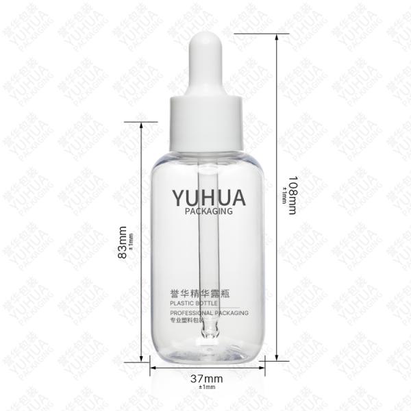 60ml 24/410 Green Plastic Packaging Bottle Round Shape With Press Dropper
