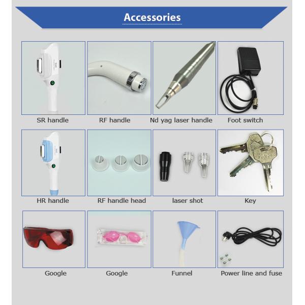 4 in 1 Multi-function OPT Laser Hair Removal Tattoo Removal Picosecond RF face lift Beauty Machine
