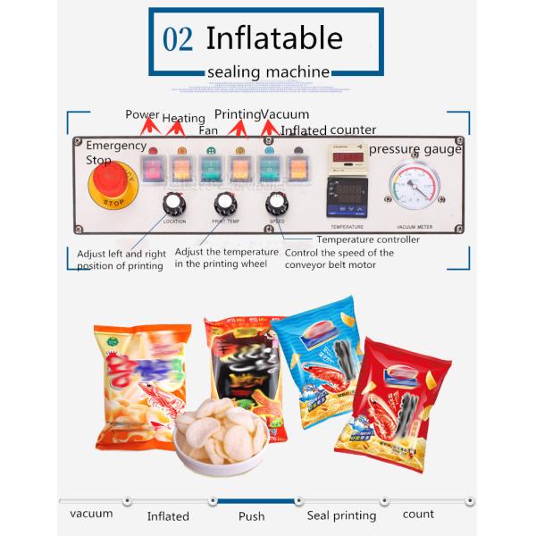 Continuous Vacuum Sealing Machine With Nitrogen Gas Filling Flush Sealing For Medical