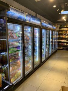 Quality Frozen Food Supermarket Glass Door Freezer Vertical With LED Light for sale