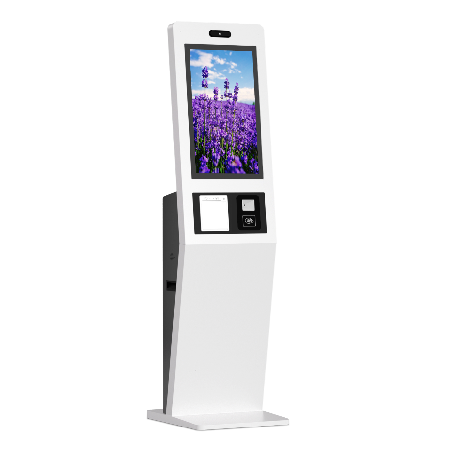 Smart Capacitive Touch Kiosk with Advanced Biometrics Modular Design and Split-Screen Functionality