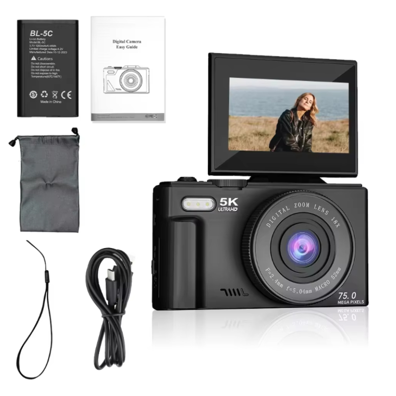 Vlogging Camera with Intelligent Face Tracking Auto Focus Webcam Time Lapse Filters Beginners Content Creators