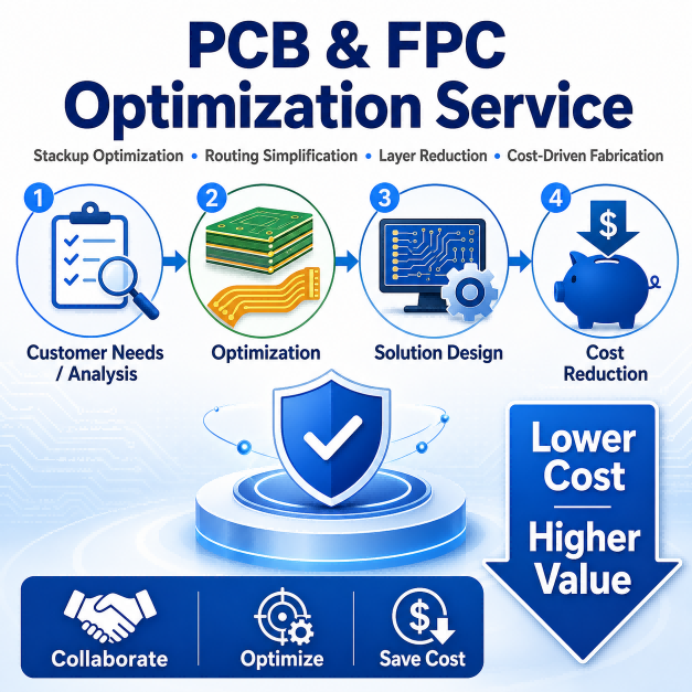 PCB Stackup Optimization FPC Routing Simplification Service Layer Reduction and