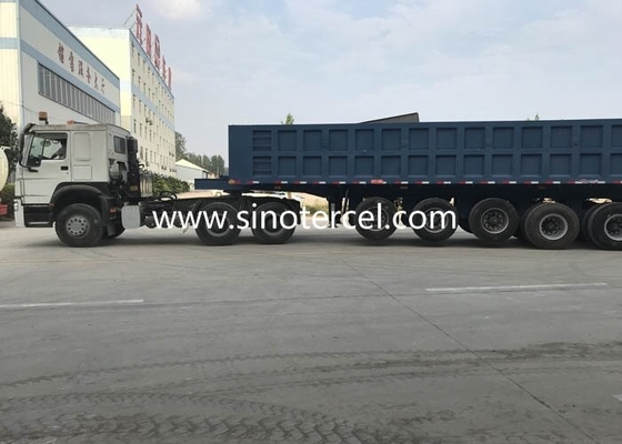 3 Axle Tipper Semi Trailer 40-60 Tons For Mining