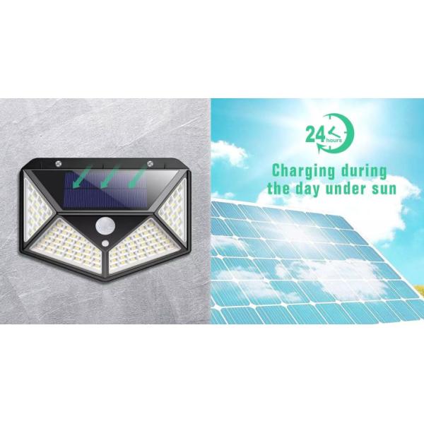 Durable Solar LED Wall Lamp Dustproof Energy Saving Easy Installation