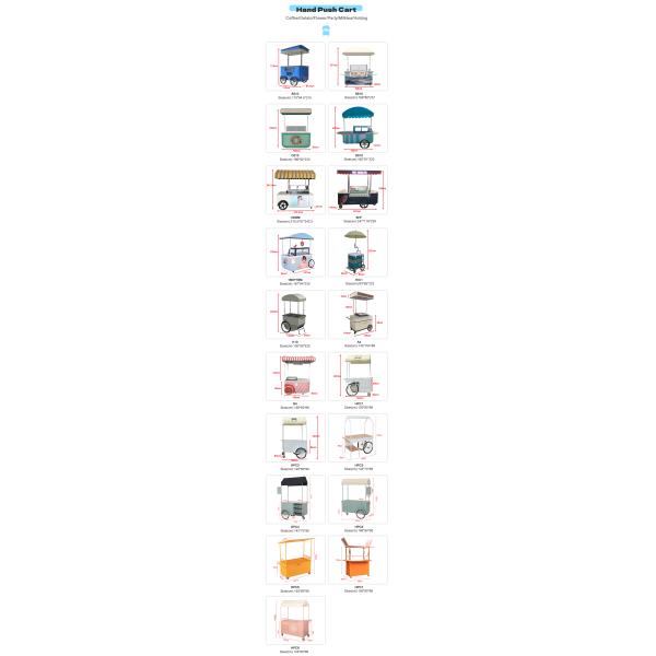 Small Display Showcase Trolley with Cooler Function Customized Trailer Cart in Any Color