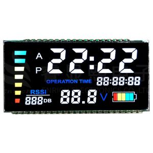 2.6inch FSTN LCD Segment Display Thermostat Black Background