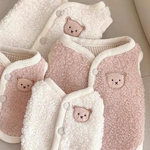 Winter Jacket Soft Cat & Dog Clothes Embroidered Pattern Reflective Strips