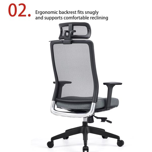 customization Office Breathable Mesh Chair with Adijustable Height, Comfortable Headrest, Ergonomic Chair, Mobil Sik Slide Office Chair
