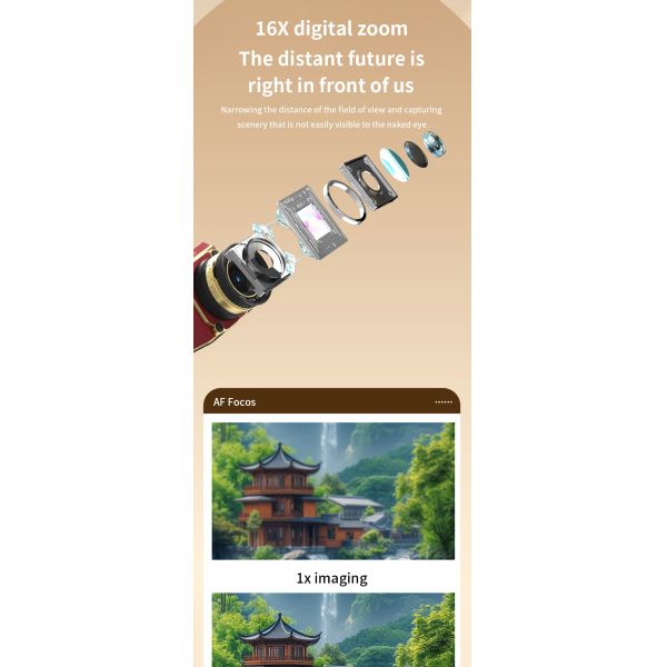 Portable Mini Camera Travel Photography Retro CCD Digital Camera Student Graduation Photo Zoom High-definition Digital Camera