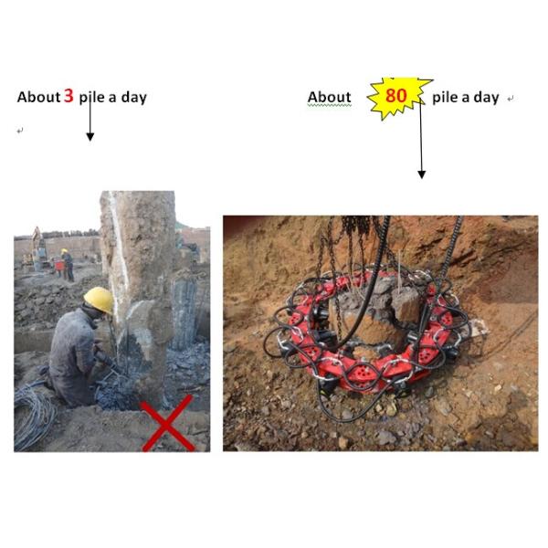 LEADING Rock pile cutting machine, KP500S Square concrete Pile Breaker, Pile cutter