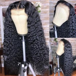 China Glueless Customized Human Hair Wigs Kinky Curl Texture Pre plucked on sale
