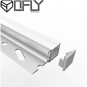 Quality Embedded Gypsum Plaster LED Profile Oblong Aluminium Drywall Profiles 39*15mm for sale