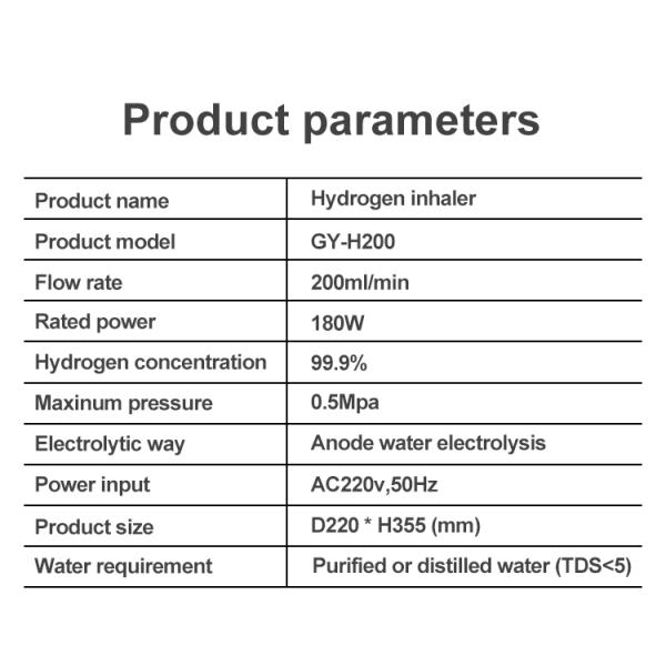 High Purity SPE/PEM Hydrogen Inhalation Machine Aluminium Alloy Shell