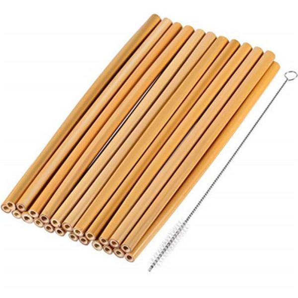 Customized Bamboo Straw Eco Friendly Compostable Biodegradable Reusable Drinking Straws
