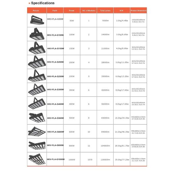 High Power Module LED Flood Lights 5 Years Warranty CE Certificated