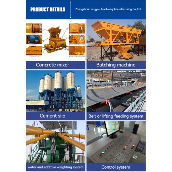 50m3/h 60m3/h Portable Concrete Batch Plant Fully Automatic Concrete Batching and Mixing Plant