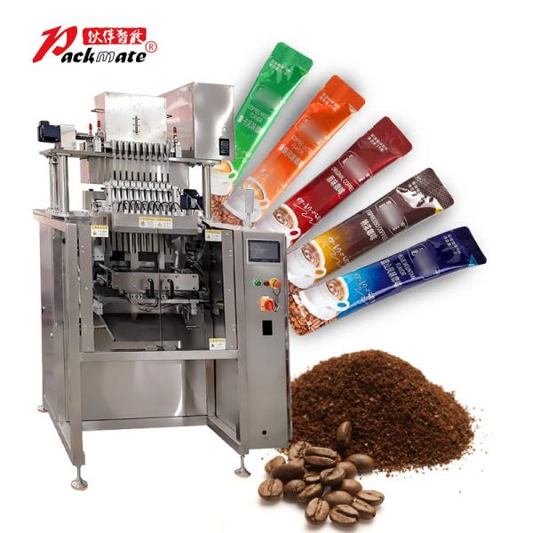 Automatic multi-lane powder stick packing machine in operation