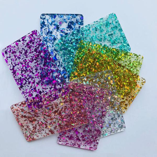 1.2g/cm3 Glitter Acrylic Sheets 4x8ft Plexiglass Hangbag Decor