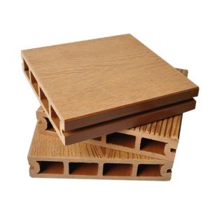 Quality Eco - Friendly Brown Hollow Composite Decking With Smooth Surface Treatment for sale