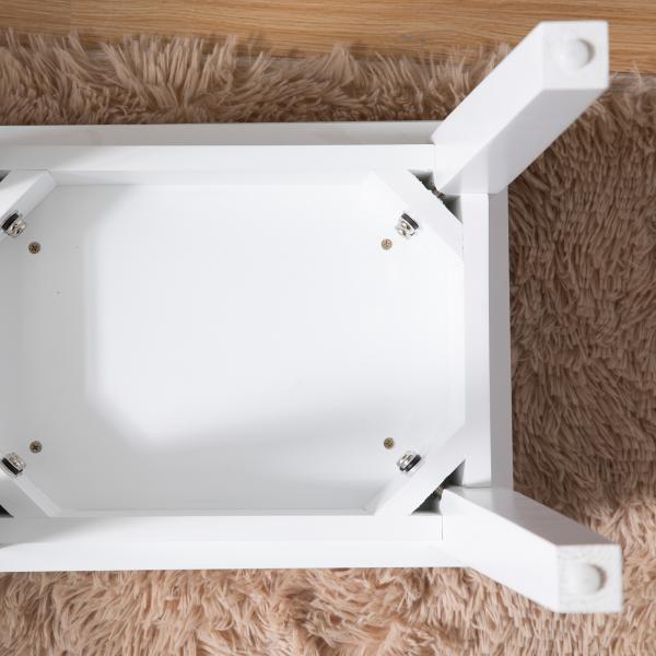 MDF Straight Solid Wood Stool Height 40cm With PU Leather