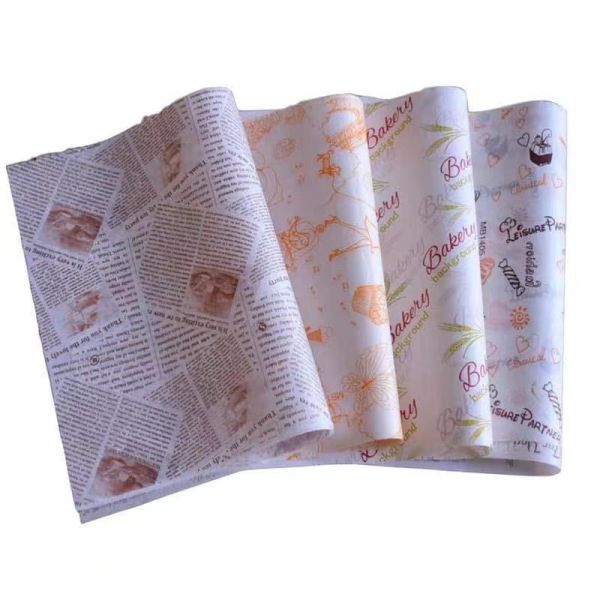 Custom Fast Printed Food Wrapping Packaging Deli Hamburger Wrapper Burger Wrap Greaseproof Sandwich Paper