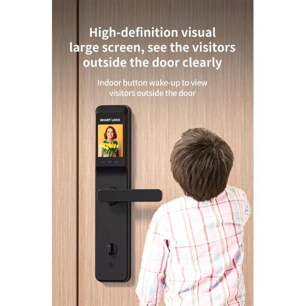 Fireproof Face Fingerprint Lock 35mm - 55mm Touch Camera Lock