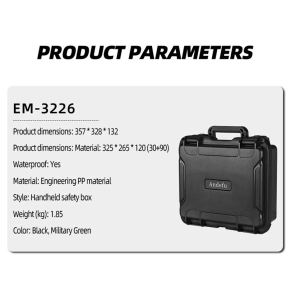 Large Capacity Drop Resistant IP67 Waterproof Tool Case with Wheels and Hard Shell
