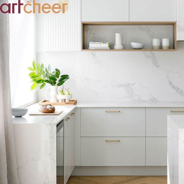 Modern Design White Color Kitchen Cabinet with Functional Storage Solution for Modular Kitchen