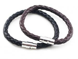 Quality wholesale fashion mens bulk pu leather bracelet for men for sale