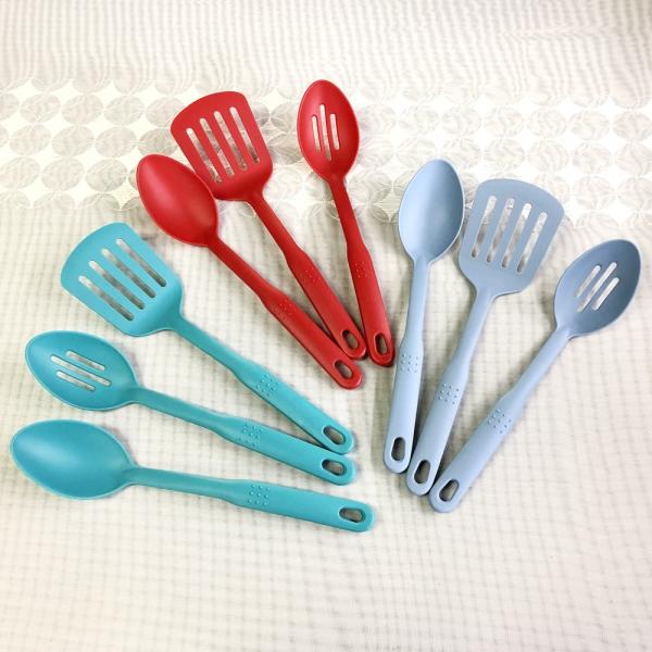 Nylon Kitchen Utensils Set with Rotating Stand and Multi-functional Kitchen Gadgets